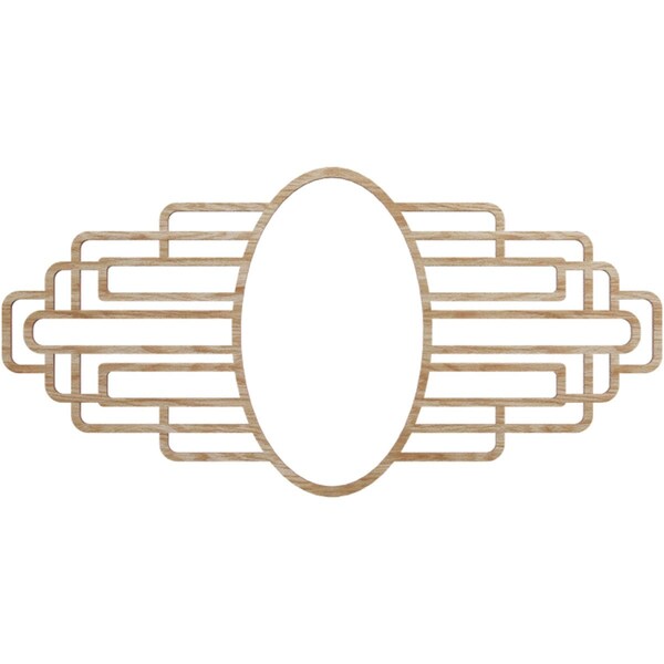 Ekena Millwork Elizabeth Wood Fretwork Pierced Ceiling Medallion, Red Oak, 18"W x 9"H x 5"IW x 8 1/2"IH x 3/8"T CMWP18X09X0375EBRO - main